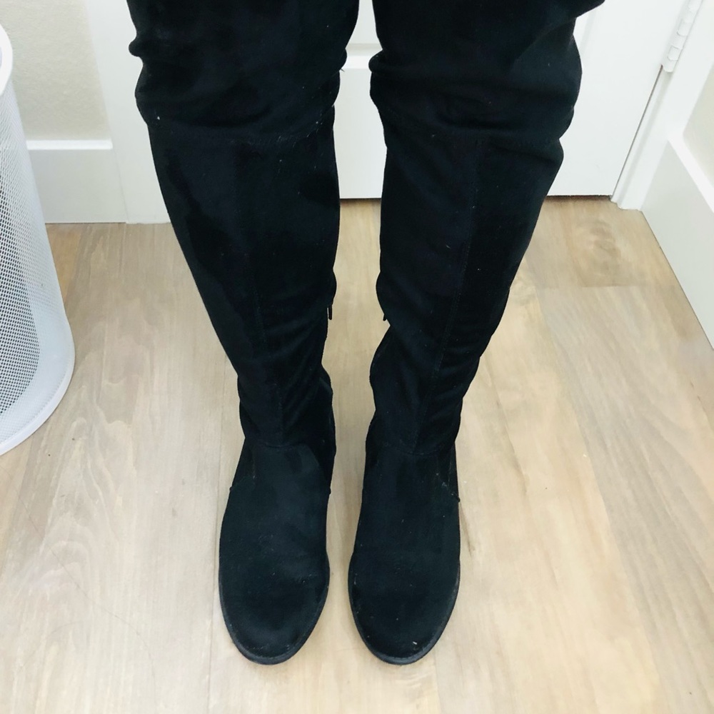 Suede Over the Knee Boots (Wide Calf)